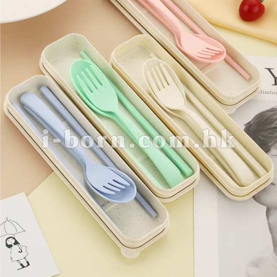 產品：小麥秸稈餐具套裝